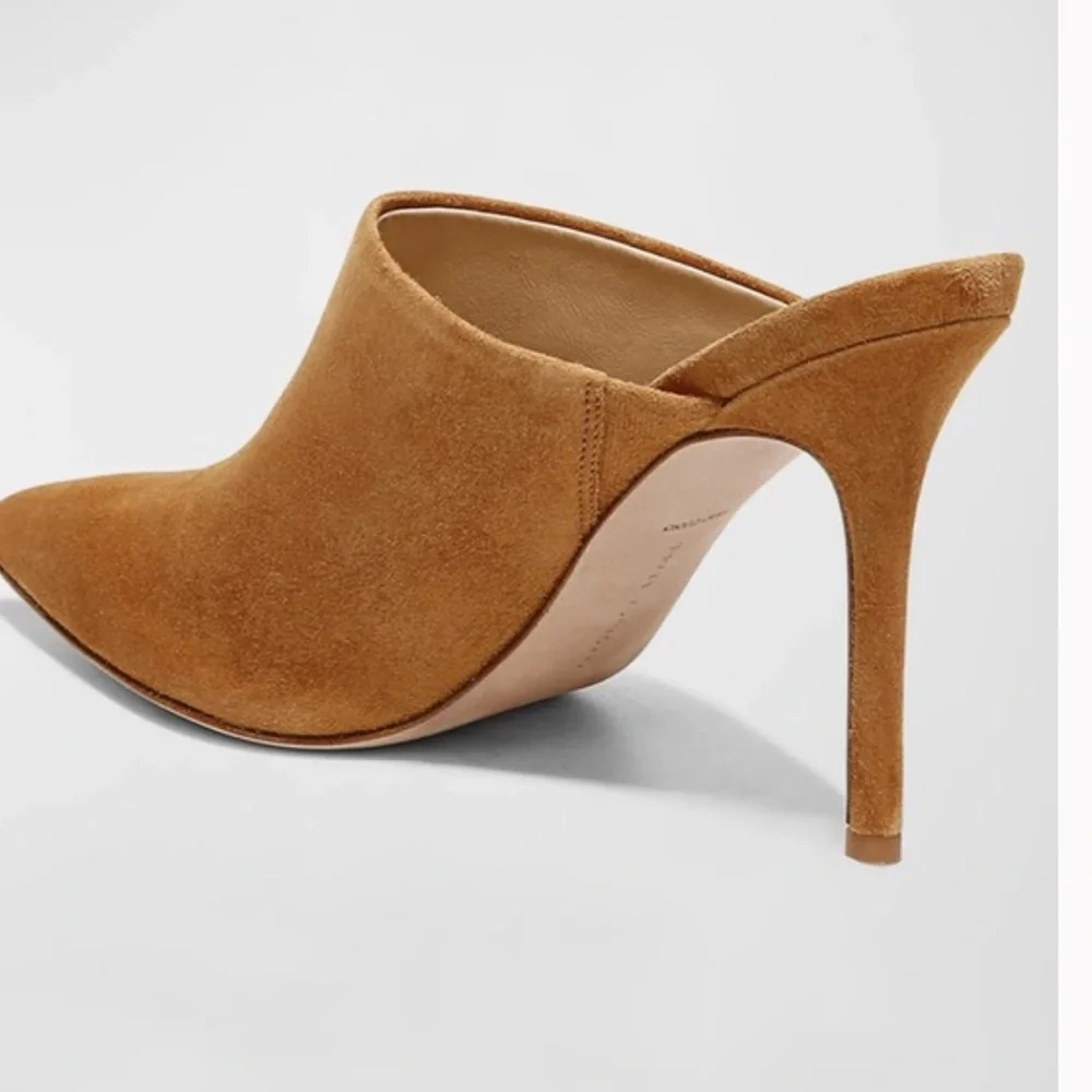 Veronica beard Lisa suede heels mules size 6.5”